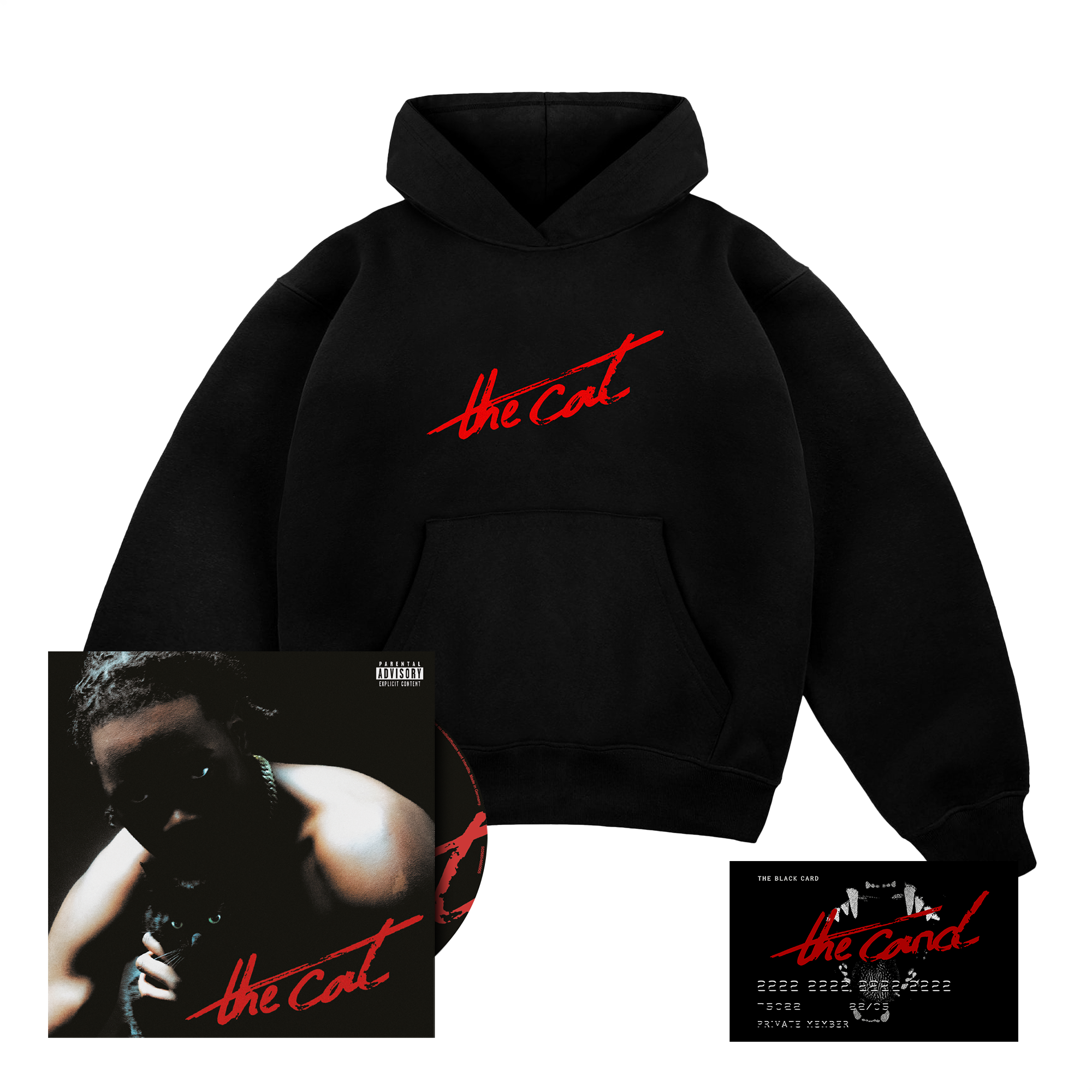 CD « The cat » + hoodie + Black Card
