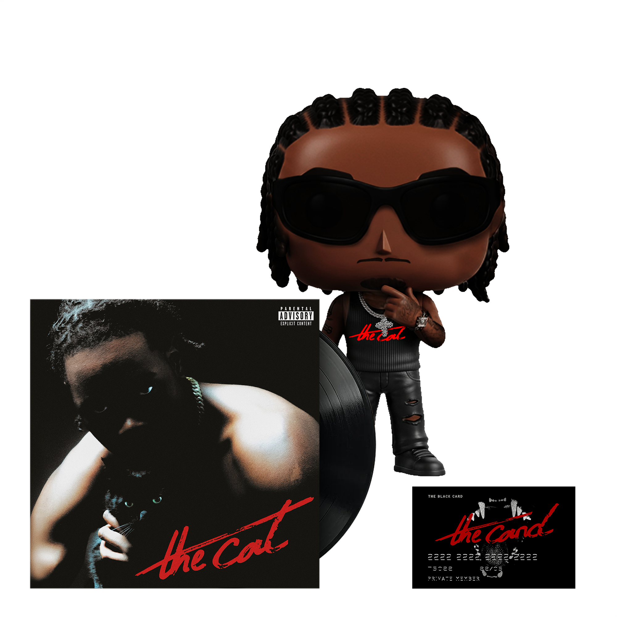 Vinyle « The cat » + Figurine Nono + Black Card