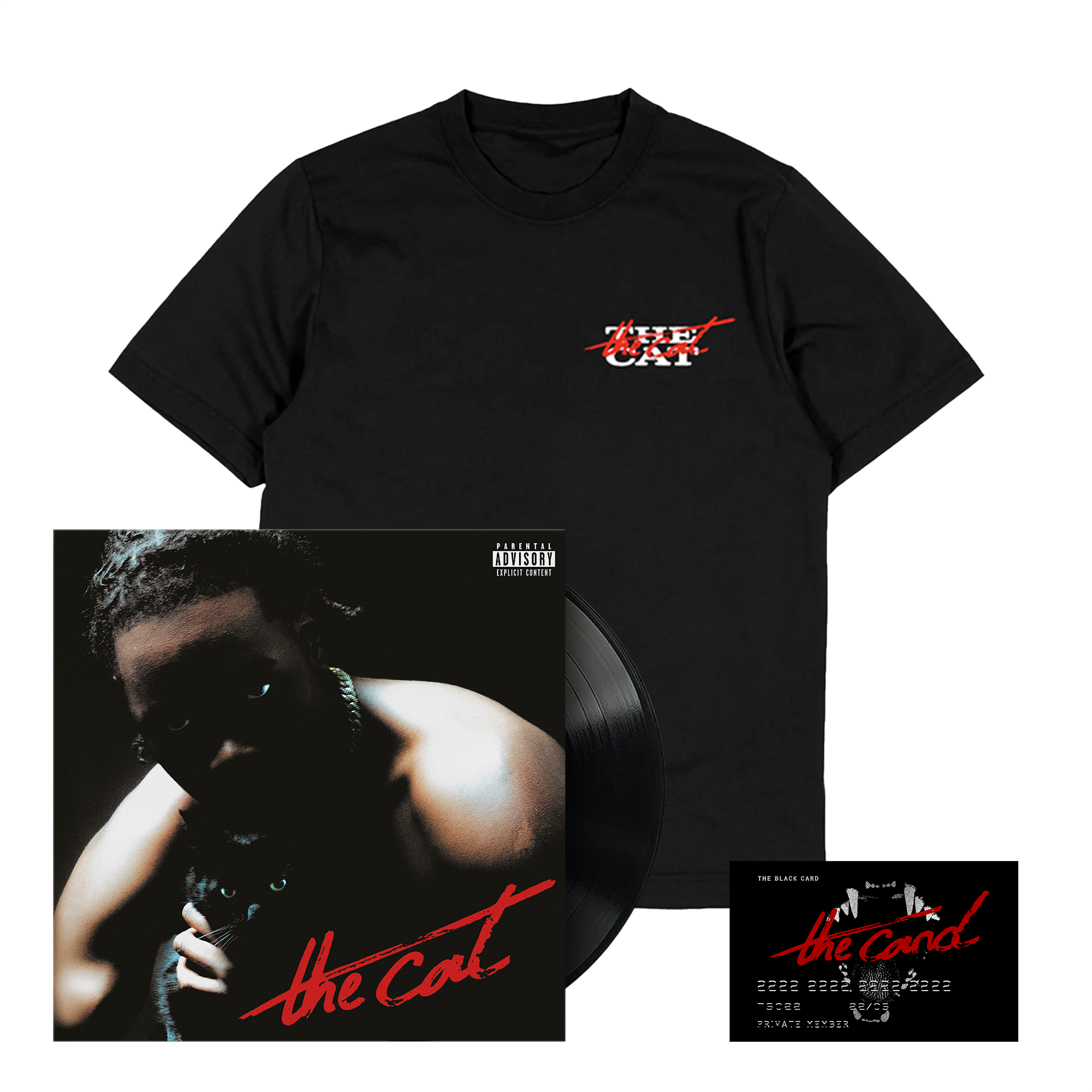 Vinyle « The cat » + T-shirt "The Cat"+ Black Card