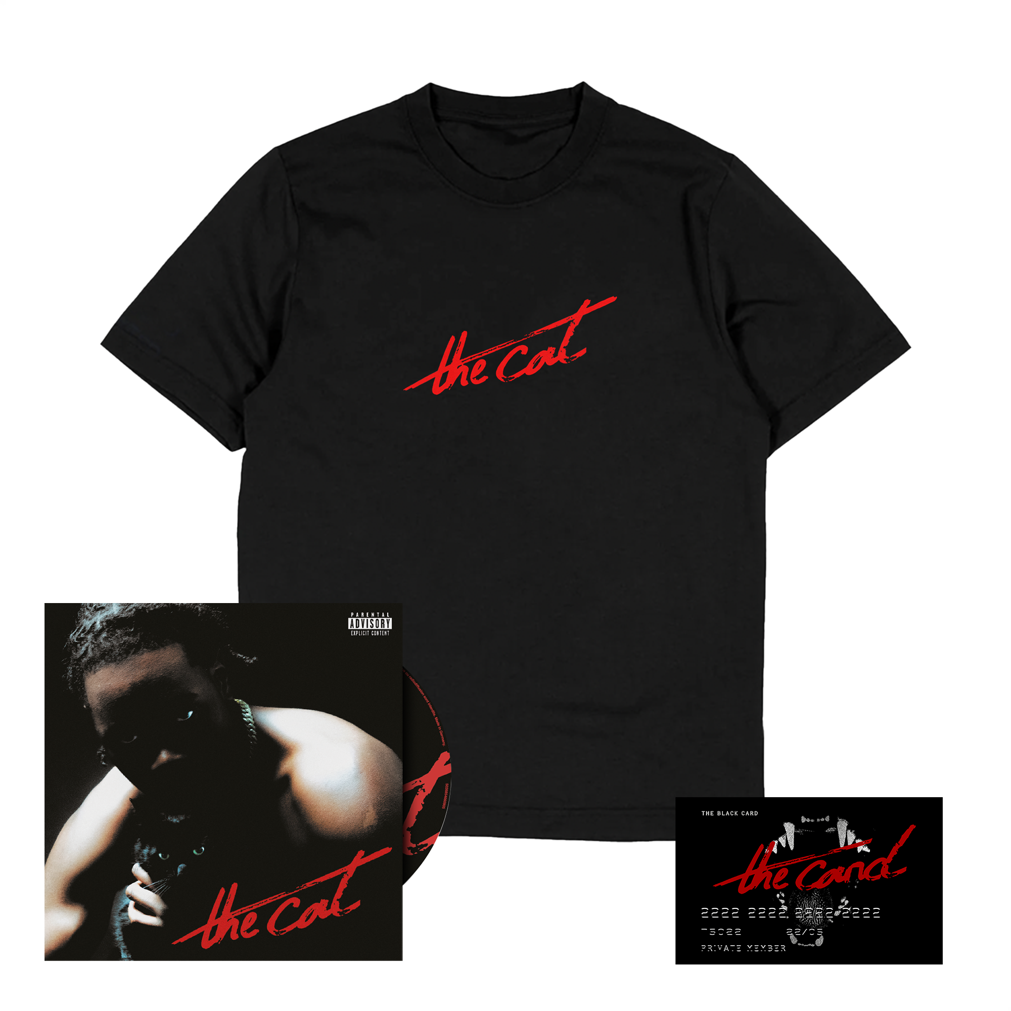 CD « The cat » + T-shirt "Black Cat"+ Black Card